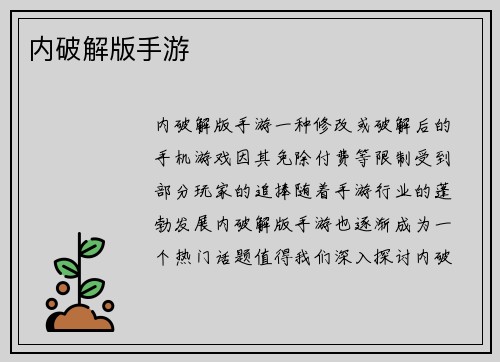 内破解版手游